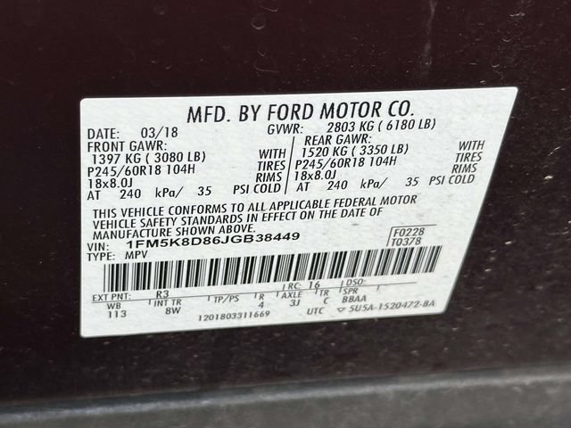 Certified 2018 Ford Explorer XLT w/ Equipment Group 201A AWD/4WD image 11