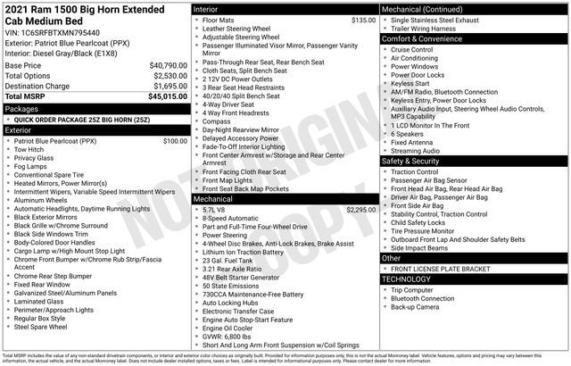 Used 2021 RAM 1500 Big Horn image 33
