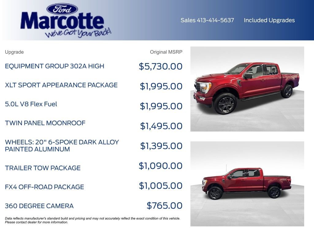 Certified 2021 Ford F150 XLT w/ Equipment Group 302A High AWD/4WD image 4
