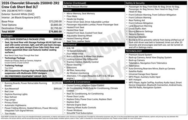 Used 2026 Chevrolet Silverado 2500 ZR2 w/ LPO, Dark Essentials Package AWD/4WD image 39