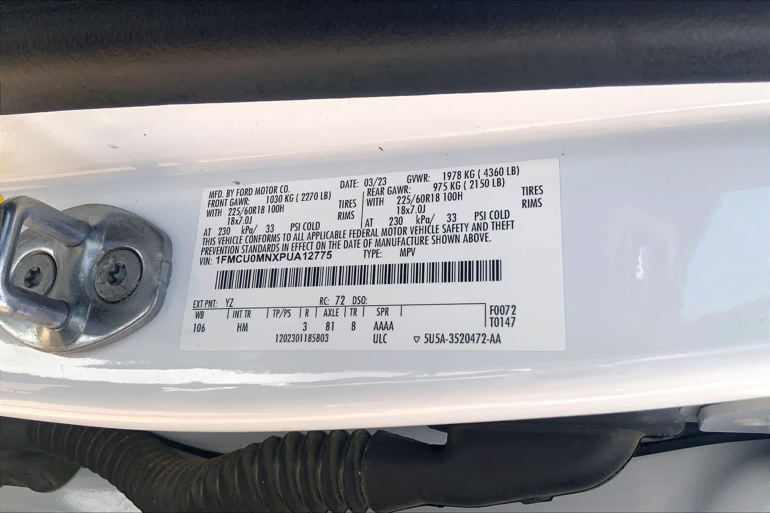 Certified 2023 Ford Escape ST-Line FWD image 37