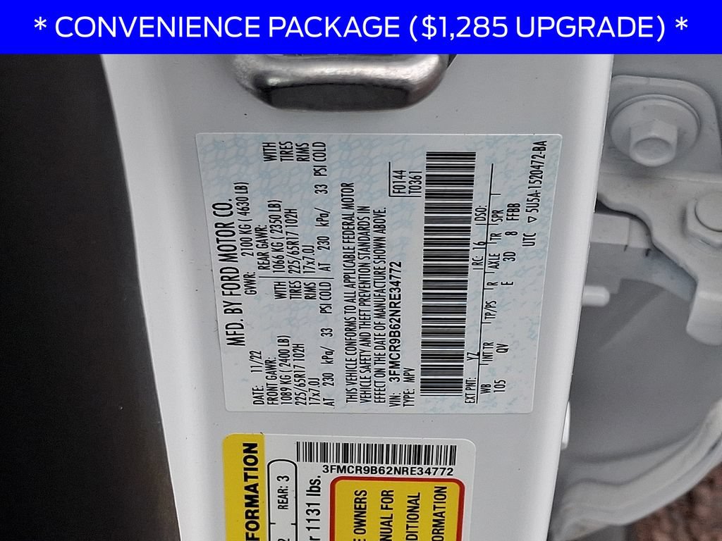 Certified 2022 Ford Bronco Sport Big Bend w/ Convenience Package AWD/4WD image 27