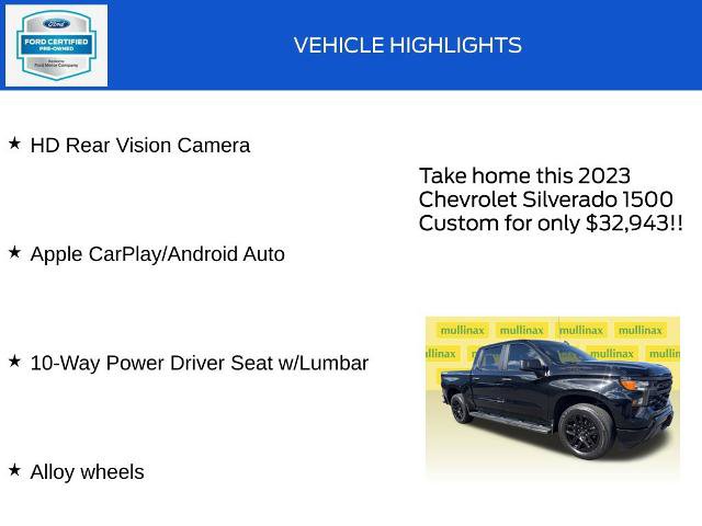 Used 2023 Chevrolet Silverado 1500 Custom w/ LPO, Dark Essentials Package AWD/4WD image 20