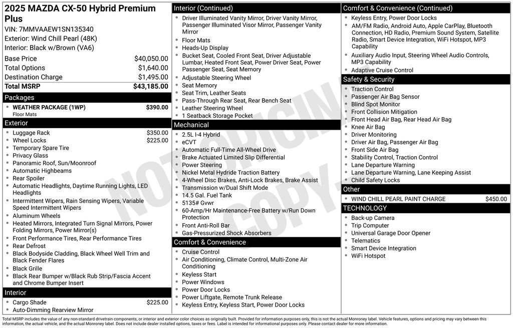 Used 2025 MAZDA CX-50 2.5 Hybrid w/ Weather Package image 10