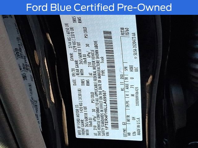Certified 2020 Ford Ranger XLT w/ Equipment Group 302A Luxury image 28