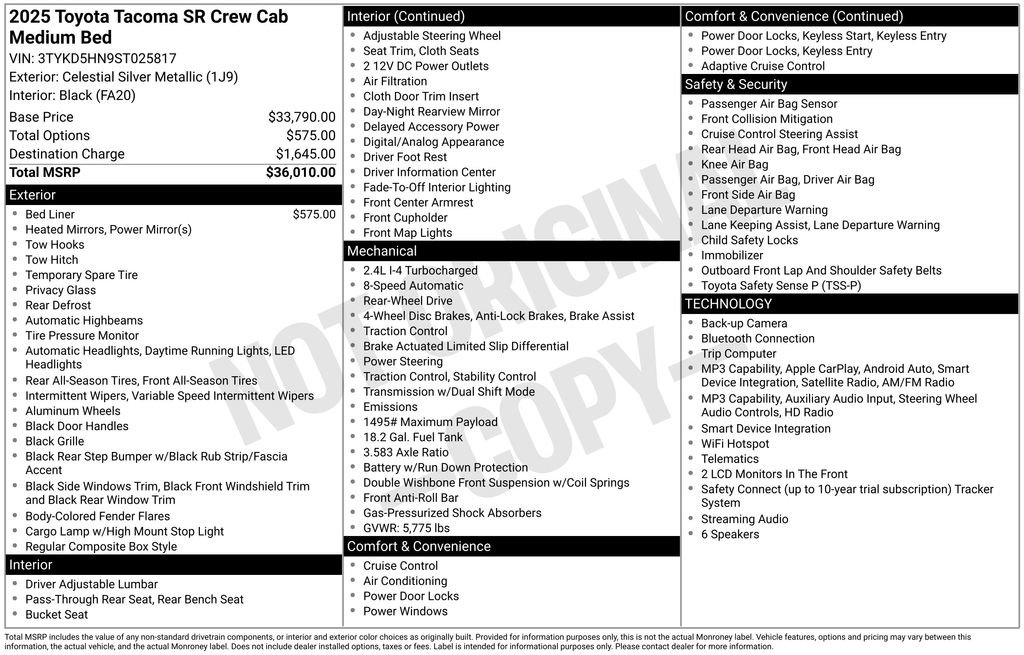 Used 2025 Toyota Tacoma SR RWD image 5