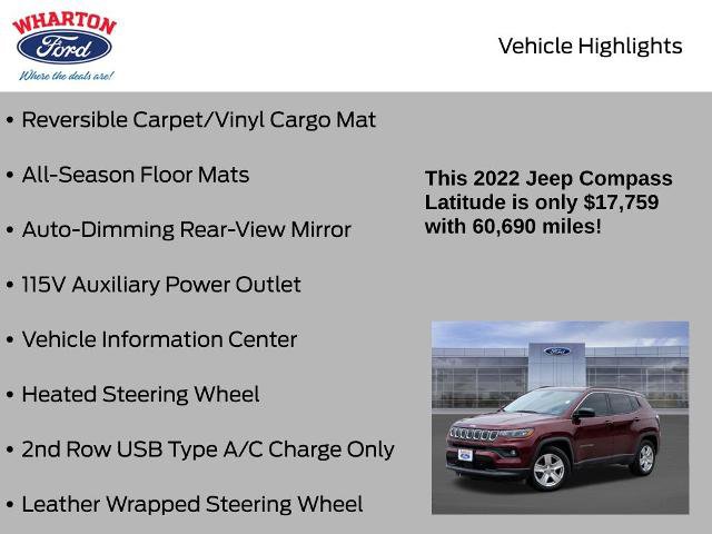 Used 2022 Jeep Compass Latitude w/ Convenience Group FWD image 25