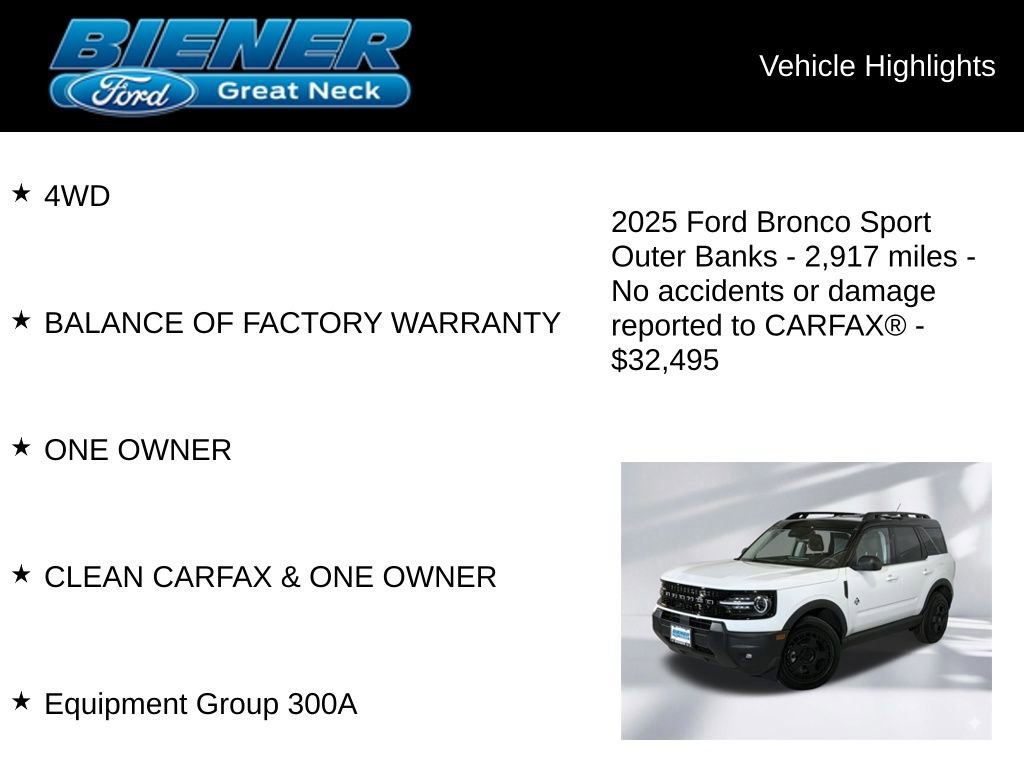 Certified 2025 Ford Bronco Sport Outer Banks image 9