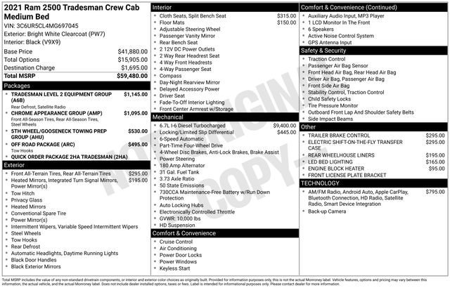 Used 2021 RAM 2500 Tradesman image 34