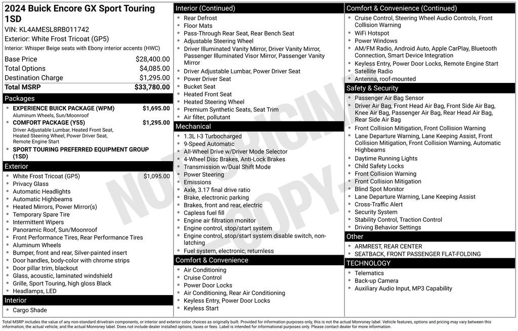 Used 2024 Buick Encore GX Sport Touring w/ Experience Buick Package