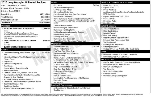 Used 2020 Jeep Wrangler Unlimited Rubicon AWD/4WD image 21