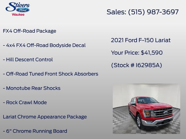 Certified 2021 Ford F150 Lariat w/ Max Trailer Tow Package AWD/4WD image 16