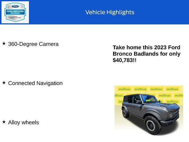 Certified 2023 Ford Bronco Badlands w/ Sasquatch Package AWD/4WD image 19