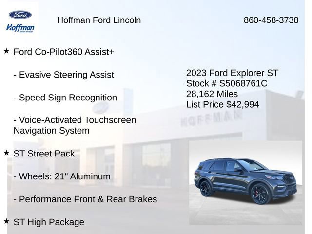 Certified 2023 Ford Explorer ST w/ Equipment Group 401A image 12