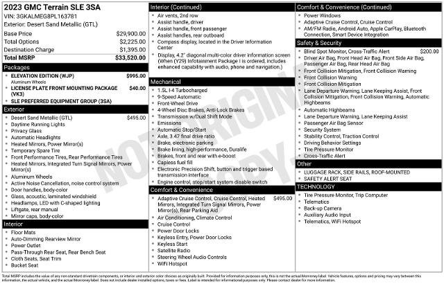 Used 2023 GMC Terrain SLE w/ Elevation Edition FWD image 31