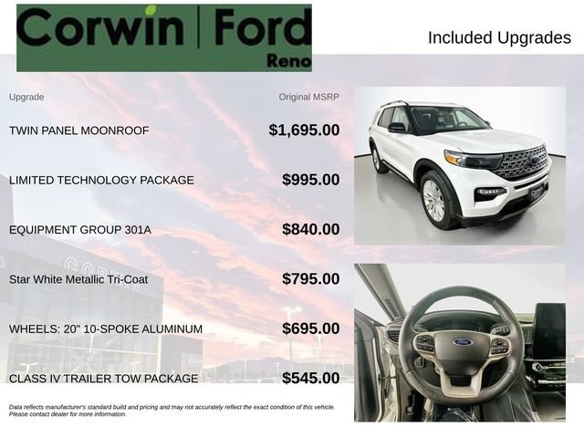 Certified 2024 Ford Explorer Limited w/ Limited Technology Package AWD/4WD image 3