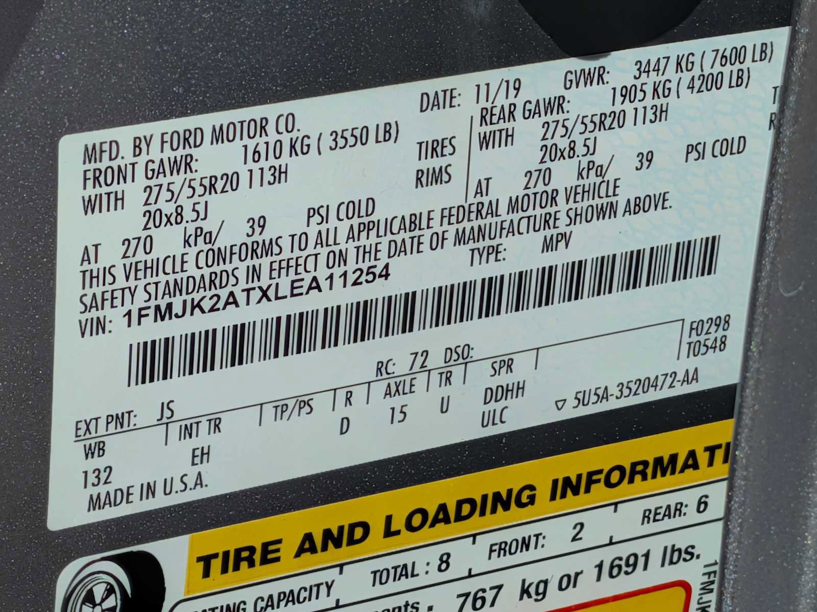 Certified 2020 Ford Expedition Max Limited image 38