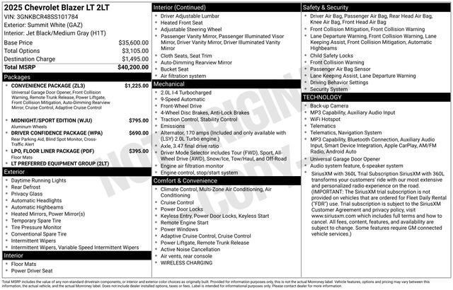 Used 2025 Chevrolet Blazer LT w/ Convenience Package FWD image 36