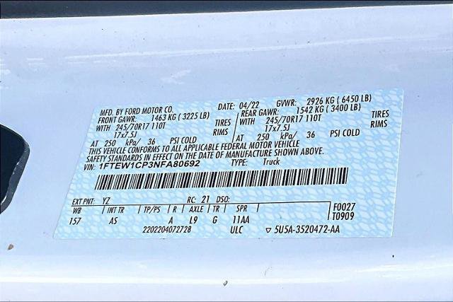 Certified 2022 Ford F150 XL w/ Equipment Group 101A High RWD image 36