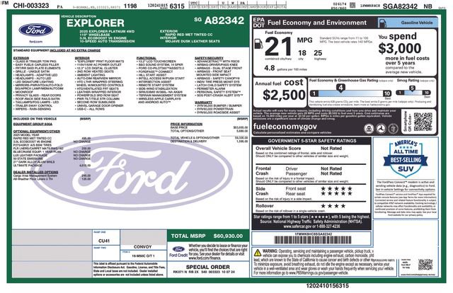 Certified 2025 Ford Explorer Platinum w/ Ultimate Package AWD/4WD image 9