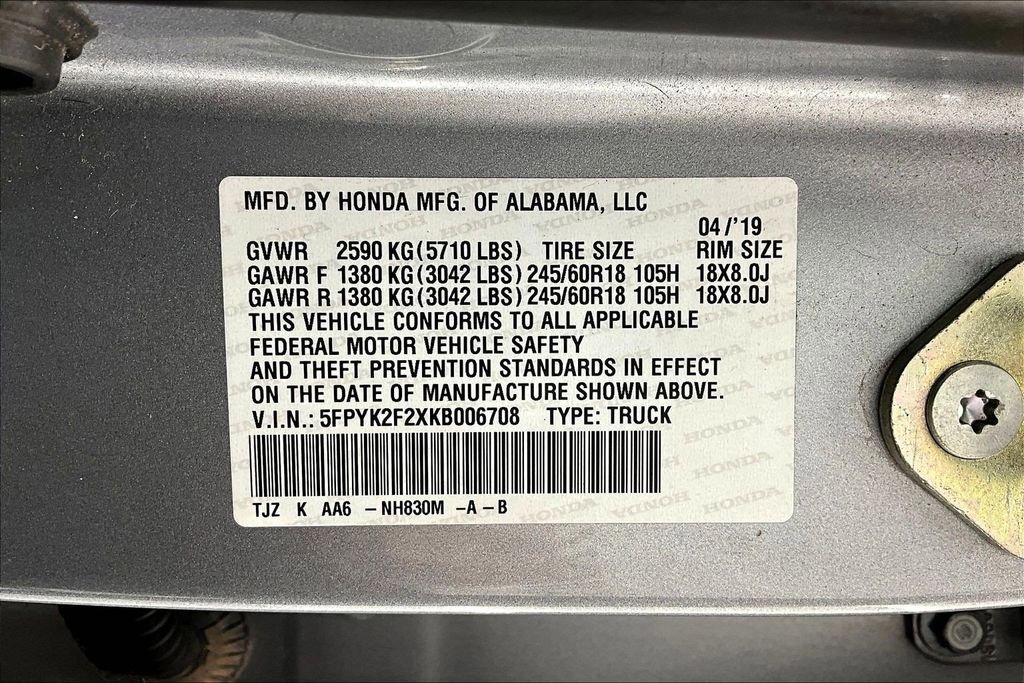 Used 2019 Honda Ridgeline RT image 35