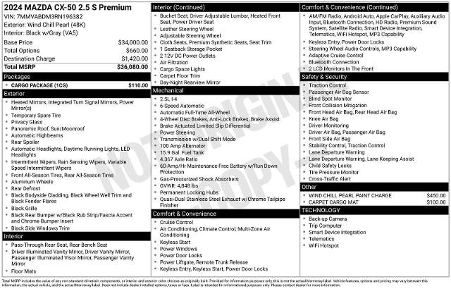 Used 2024 MAZDA CX-50 AWD 2.5 S w/ Cargo Package image 18