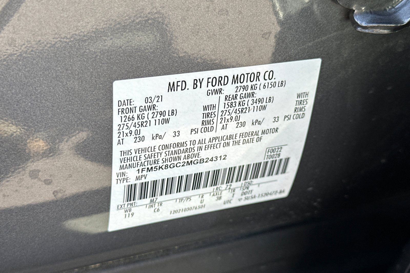 Certified 2021 Ford Explorer ST w/ Equipment Group 401A AWD/4WD image 29