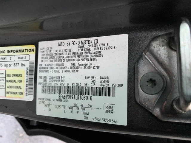 Certified 2020 Ford Fusion SE AWD/4WD image 28