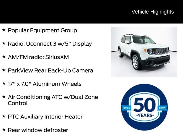Used 2017 Jeep Renegade Latitude w/ Popular Equipment Group AWD/4WD image 11