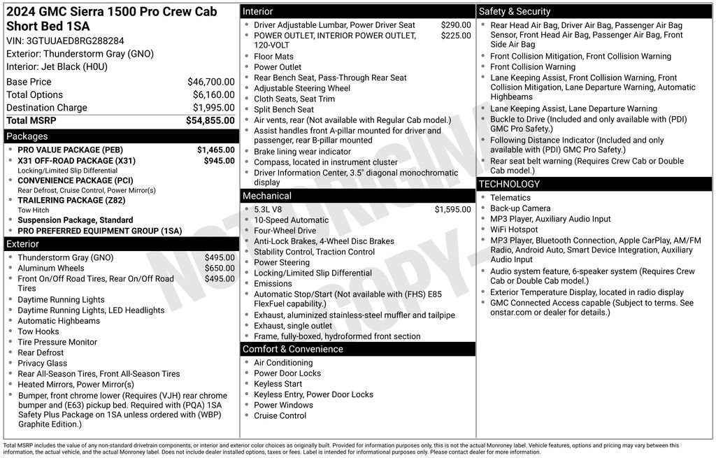 Used 2024 GMC Sierra 1500 Pro w/ Pro Value Package AWD/4WD image 26