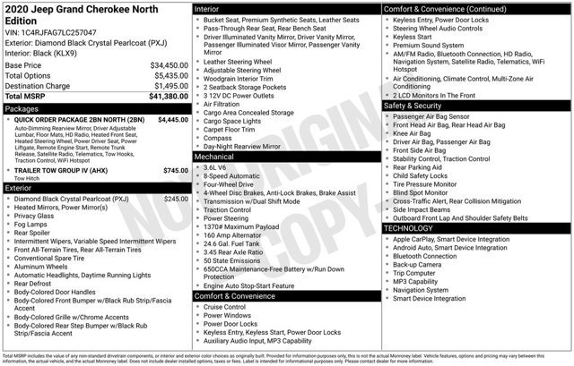 Used 2020 Jeep Grand Cherokee Laredo w/ Quick Order Package 2BN North AWD/4WD image 2