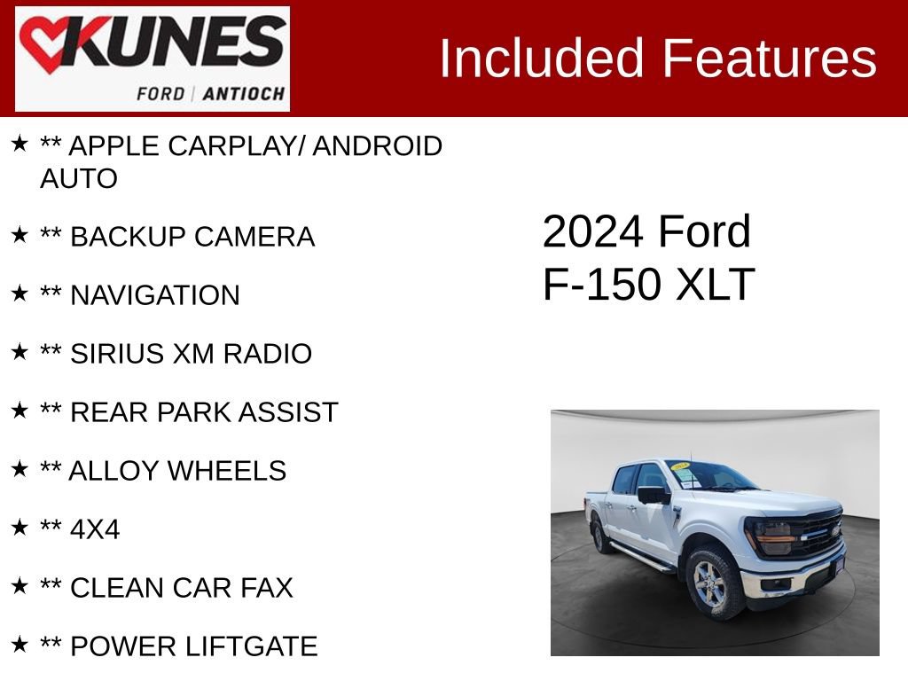 Certified 2024 Ford F150 XLT w/ Tow/Haul Package AWD/4WD image 3