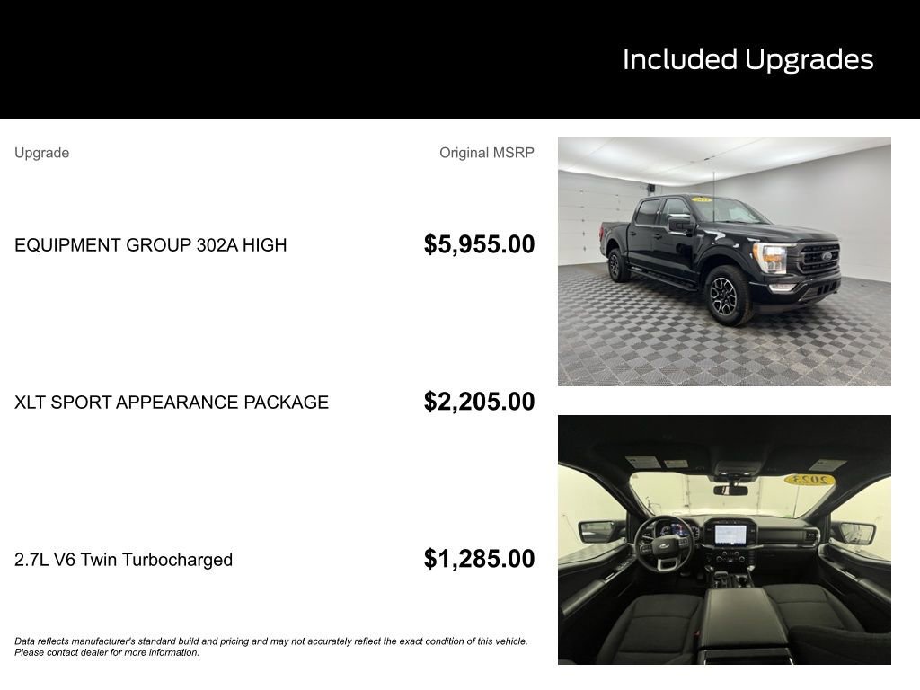 Certified 2023 Ford F150 XLT w/ Equipment Group 302A High image 10