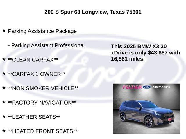 Used 2025 BMW X3 xDrive30i w/ M Sport Package AWD/4WD image 15