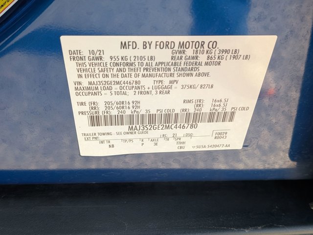 Certified 2021 Ford EcoSport SE FWD image 40