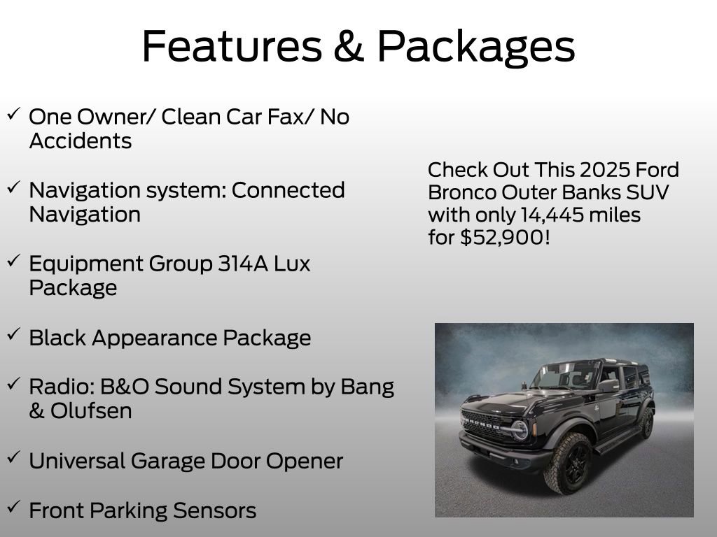 Certified 2025 Ford Bronco Outer Banks AWD/4WD image 4