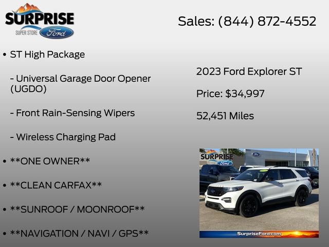 Certified 2023 Ford Explorer ST w/ Equipment Group 401A AWD/4WD image 26