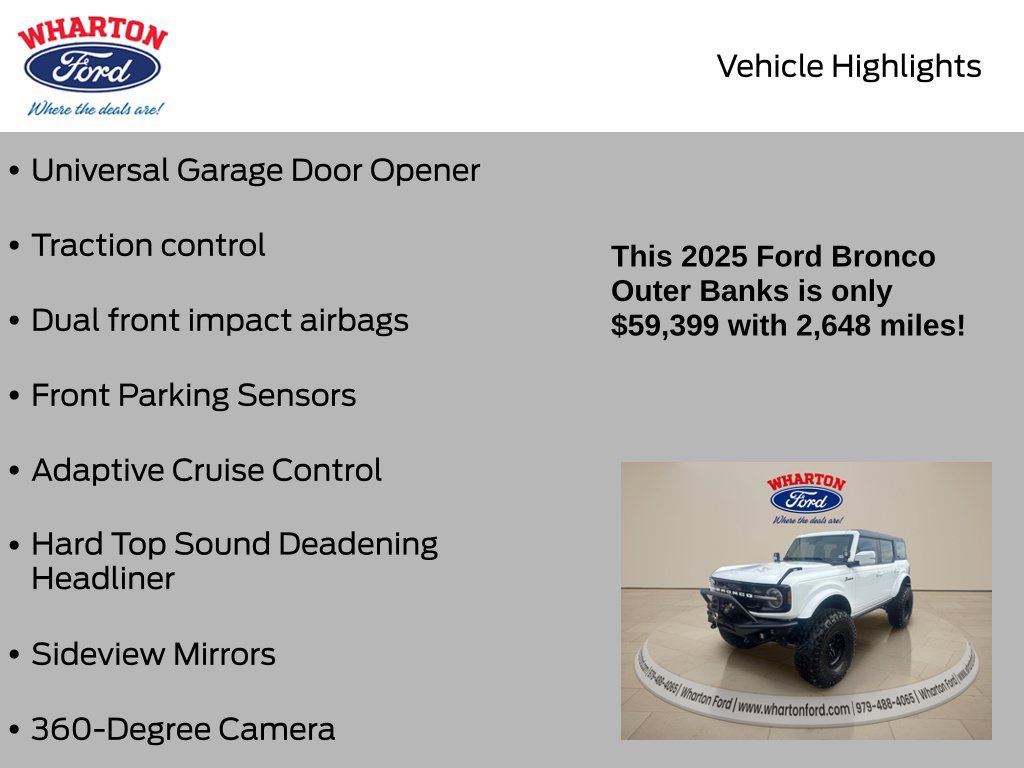 Certified 2025 Ford Bronco Outer Banks AWD/4WD image 16