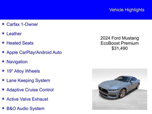 Certified 2024 Ford Mustang Premium RWD image 2