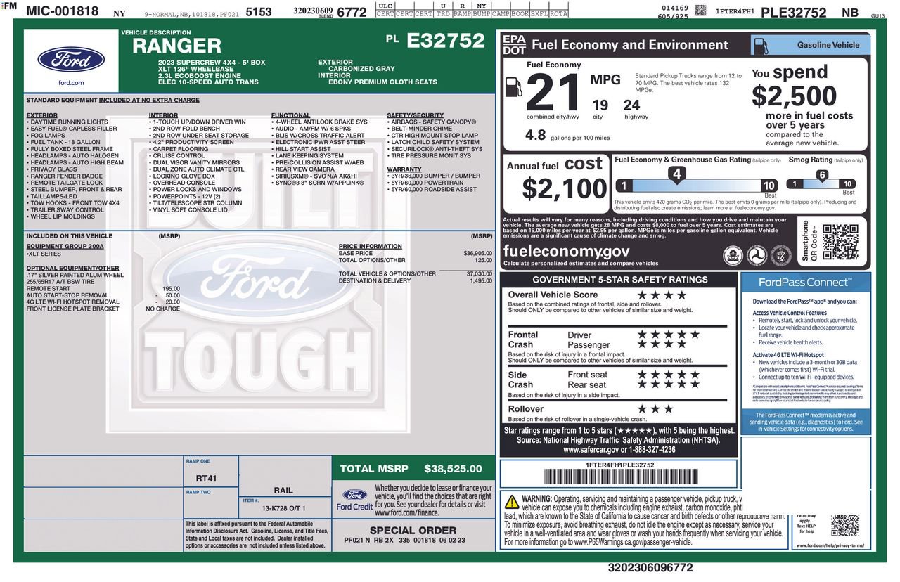 Certified 2023 Ford Ranger XLT AWD/4WD image 26