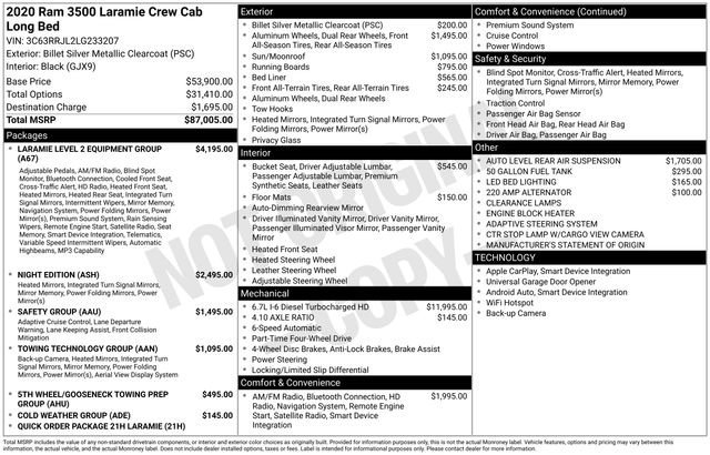 Used 2020 RAM 3500 Laramie image 37