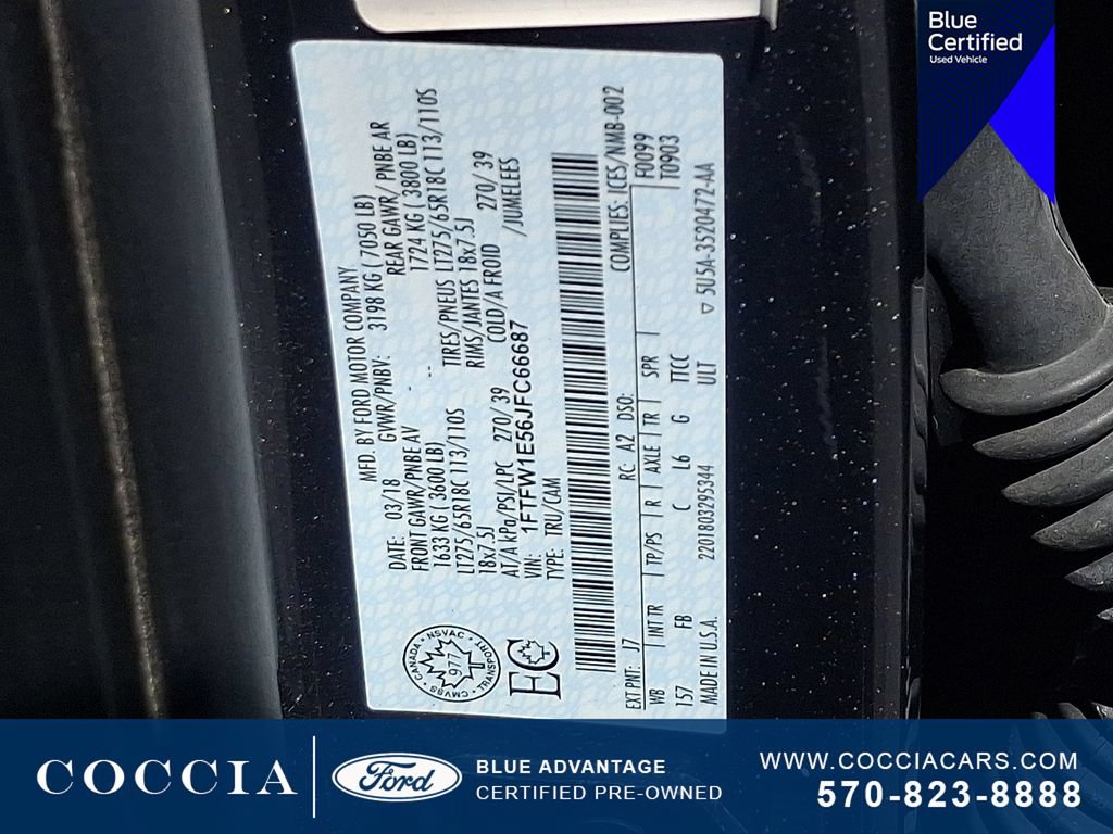 Certified 2018 Ford F150 XLT w/ Equipment Group 302A Luxury AWD/4WD image 26