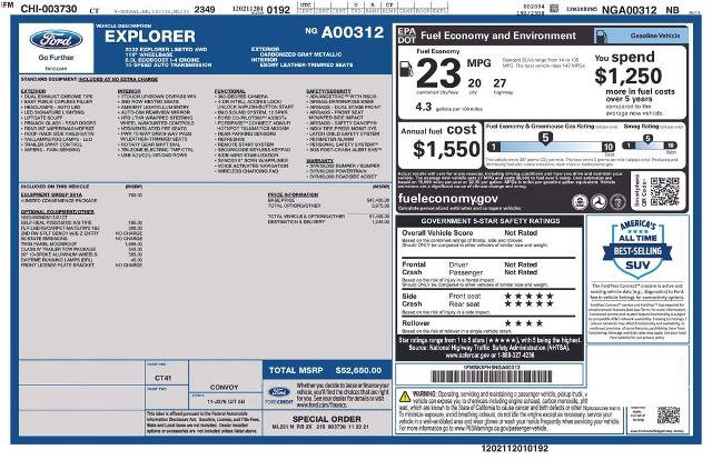 Certified 2022 Ford Explorer Limited w/ Equipment Group 301A AWD/4WD image 2