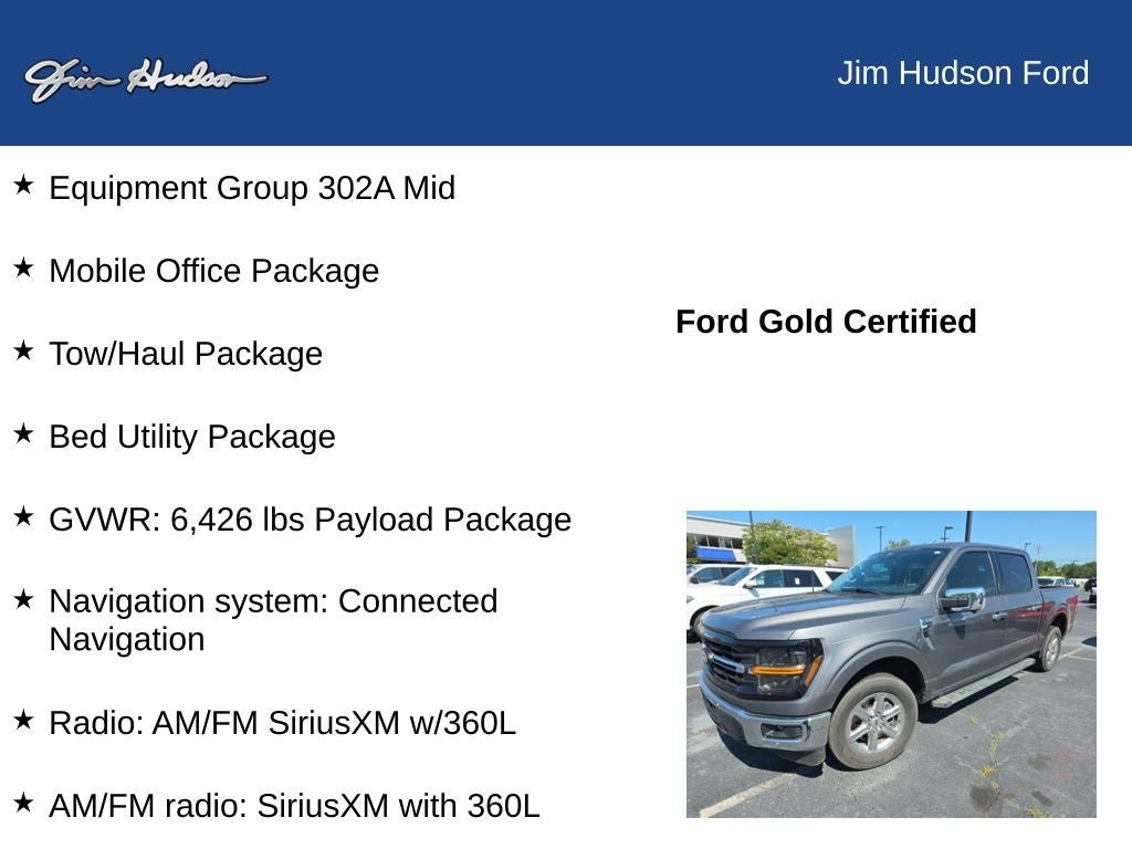 Certified 2024 Ford F150 XLT w/ Equipment Group 302A MID RWD image 9