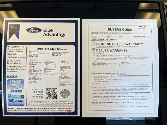 Certified 2018 Ford Edge Titanium w/ Technology Package AWD/4WD image 29