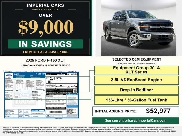 Certified 2025 Ford F150 XLT w/ Equipment Group 301A Standard AWD/4WD image 3