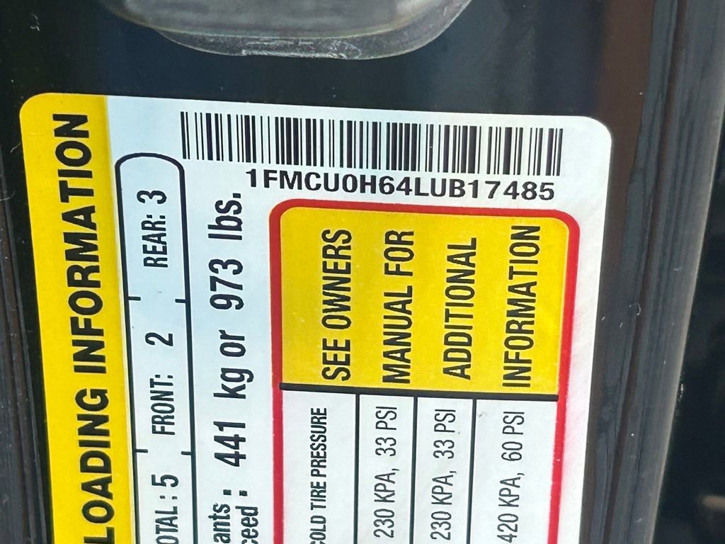 Certified 2020 Ford Escape SEL image 43