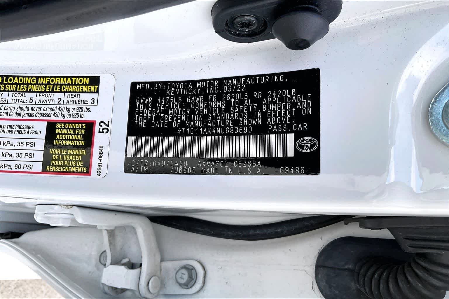 Used 2022 Toyota Camry SE FWD image 20