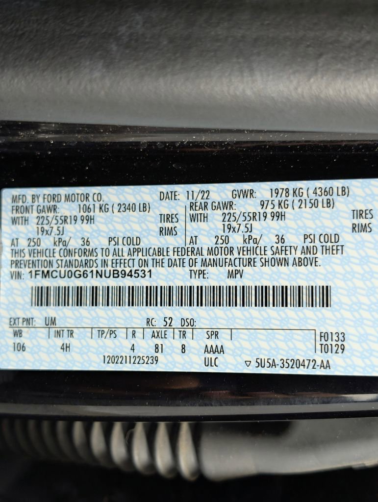 Certified 2022 Ford Escape SE w/ SE Sport Appearance Package FWD image 23