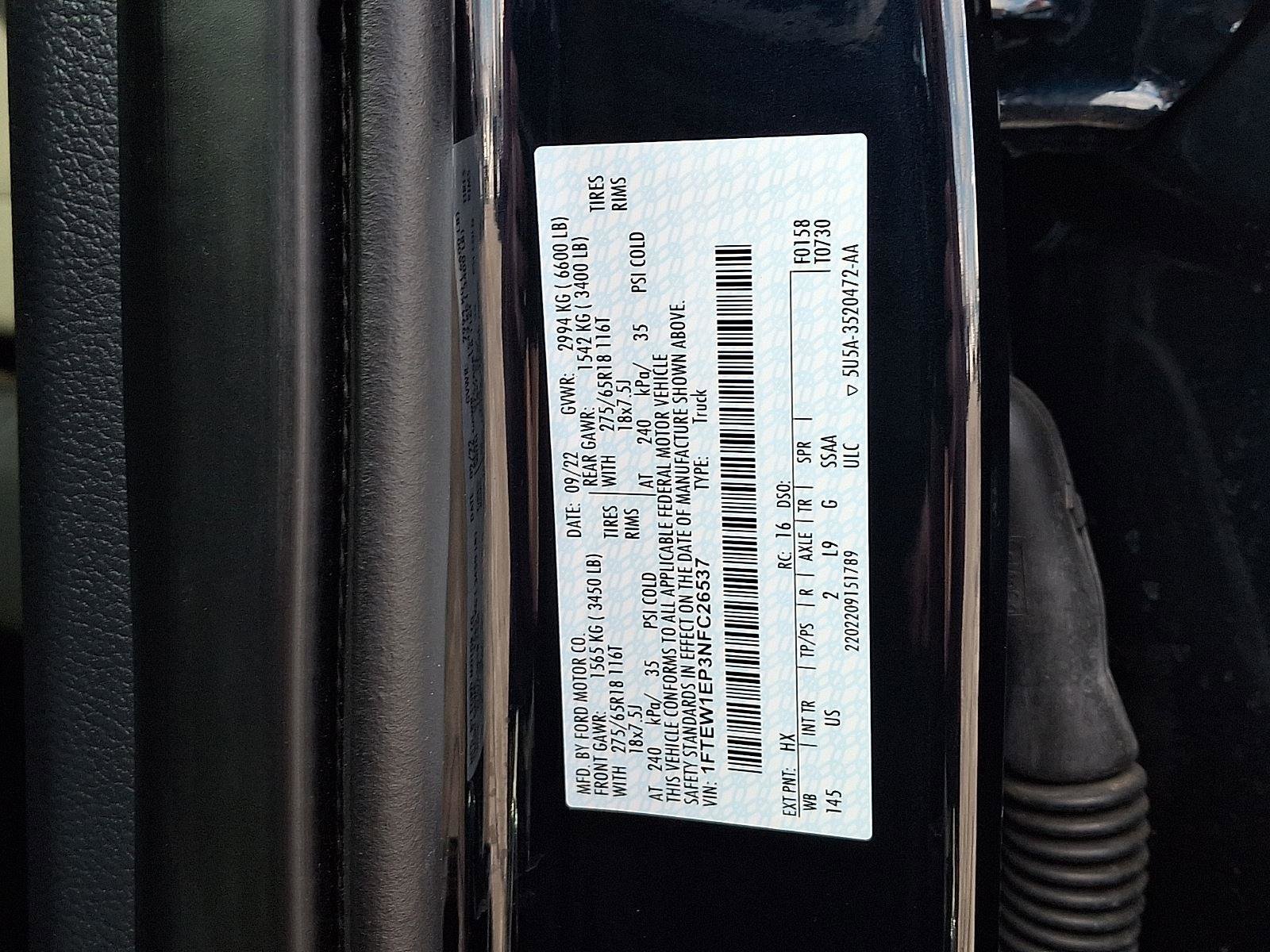 Certified 2022 Ford F150 XLT w/ Equipment Group 302A High image 28